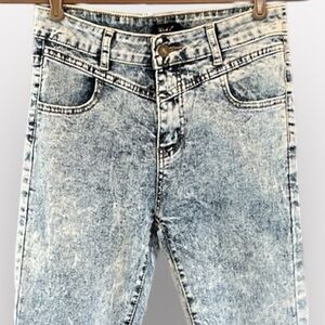 🇪🇸🐠Pink Label Blue Acid Wash Denim Jeans Western Rodeo Country Americana size 7